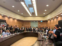 "Release Them": Relatives Of Gaza Hostages Break Into Israeli Parliament Panel