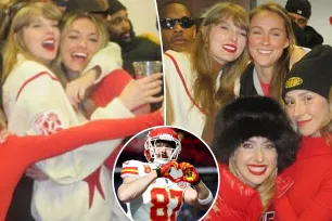 Taylor Swift and Kylie Kelce look like best friends in Brittany Mahomes’ celebratory photo after Chiefs’ win