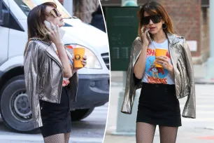 Hilaria Baldwin takes the ‘mob wife’ aesthetic trend for a spin in frigid NYC