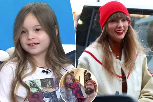 Little girl who Jason Kelce lifted at Chiefs-Bills game cried ‘happy tears’ when Taylor Swift waved at her