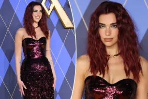 Dua Lipa matches her hair to her dazzling sequined dress at ‘Argylle’ premiere