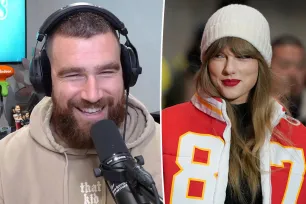 Taylor Swift supports Travis and Jason Kelce’s ‘New Heights’ podcast with one subtle move