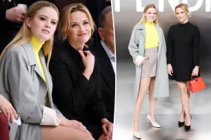 Reese Witherspoon and daughter Ava Phillippe look like twins in the front row at Paris Fashion Week