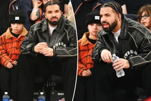 Drake’s son, Adonis, 6, looks all grown up sitting courtside with dad at Knicks game