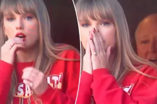 Taylor Swift looks shocked and scared in Baltimore Ravens hype video ahead of Kansas City Chiefs game