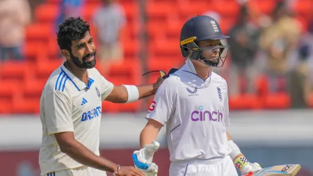 Jasprit Bumrah reprimanded for ‘inappropriate physical contact’ with Ollie Pope during Hyderabad Test