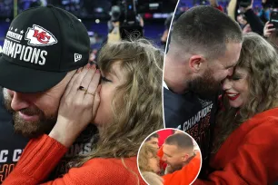 What Travis Kelce said to Taylor Swift during romantic on-field celebration after the Chiefs beat Ravens