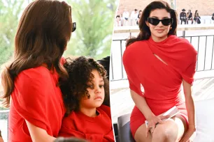 Kylie Jenner and daughter Stormi Webster, 5, match in red at Jacquemus fashion show