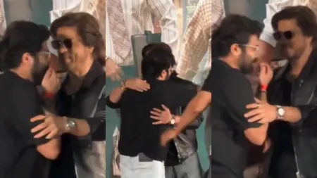 Shah Rukh Khan’s fan breaks down as star kisses him on forehead, video of SRK comforting him wins internet. Watch