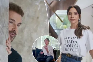 David and Victoria Beckham poke fun at viral ‘be honest’ doc scene for Super Bowl teaser