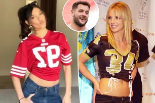 Nick Bosa’s girlfriend Lauren Maenner sports cropped jersey at 49ers vs. Lions game: ‘Giving Britney’