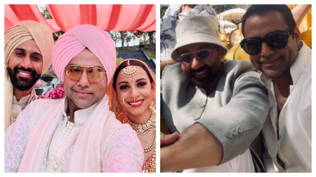 Bobby Deol dances to Jamal Kudu, Abhay Deol poses with Sunny Deol at Dharmendra’s granddaughter Nikita’s Udaipur wedding. Watch