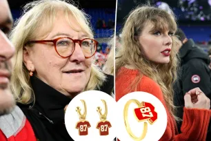 Taylor Swift and Donna Kelce were stealthily matching at Chiefs playoff game: ‘A really sweet moment’