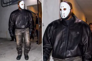 Kanye West channels ‘Friday the 13th’ horror villain with hockey mask at son Saint’s basketball game