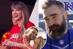 Jason Kelce defends NFL showing ‘role model’ Taylor Swift onscreen after claims she ‘ruined football’