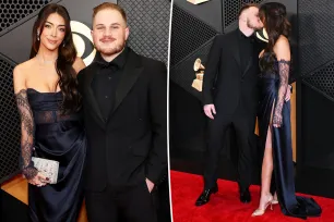 Zach Bryan and Barstool girlfriend Brianna Chickenfry make PDA-filled red carpet debut at Grammys 2024