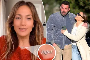 Jennifer Lopez adds another Ben Affleck-themed necklace to her collection in Valentine’s Day video