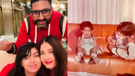 Aishwarya Rai shares family pic featuring birthday boy Abhishek Bachchan, daughter Aaradhya: ‘Shine on’