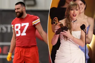 Travis Kelce reacts to ‘unbelievable’ Taylor Swift’s historic Grammy wins at pre-Super Bowl event