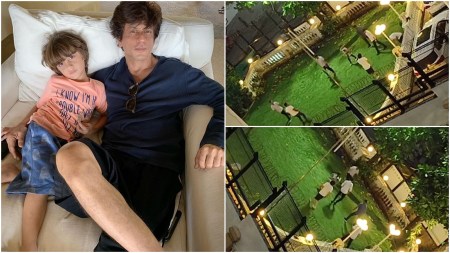 Shah Rukh Khan plays football with son AbRam at Mannat, video goes viral