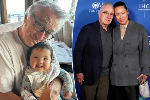 Robert De Niro, 80, and baby daughter Gia, 10 months, snuggle in rare family photo