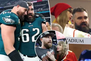 Jason Kelce’s BFF Lane Johnson reveals the Eagles center’s first impression of Taylor Swift