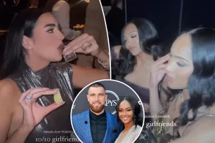 Travis Kelce’s ex Kayla Nicole parties with rival 49ers WAGs before Super Bowl