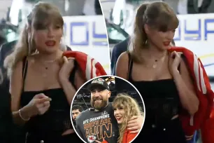 Taylor Swift arrives at Las Vegas’ Allegiant Stadium ahead of Travis Kelce’s Super Bowl game