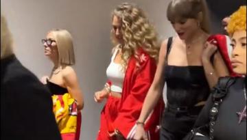 Taylor Swift arrives at Super Bowl LVIII with Blake Lively and Ice Spice