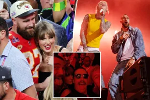 Travis Kelce, Taylor Swift snap selfie with Machine Gun Kelly at Chiefs’ Super Bowl 2024 afterparty