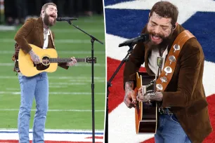 Post Malone puts a folky spin on ‘America the Beautiful’ at Super Bowl 2024