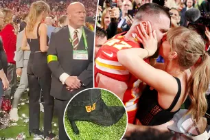 Taylor Swift’s Super Bowl 2024 shoes had a hidden tribute to Travis Kelce