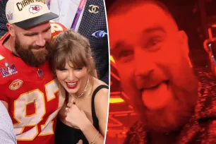 Taylor Swift posts video of Travis Kelce at Super Bowl afterparty in first mention of relationship on social media