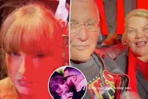 Taylor Swift, Travis Kelce go ‘clubbing’ with her parents in cringey video from Super Bowl 2024 afterparty