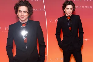 Timothée Chalamet suits up in silver breastplate for ‘Dune: Part Two’ Paris premiere