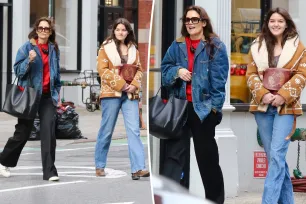 Katie Holmes steps out with look-alike daughter Suri Cruise, 17, for NYC stroll