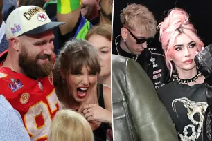 Travis Kelce, Taylor Swift cozy up to Megan Fox, MGK in new double date photo from Super Bowl party