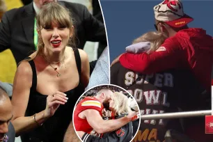 Travis Kelce brings mom Donna as date to Chiefs Super Bowl parade as Taylor Swift touches down in Australia