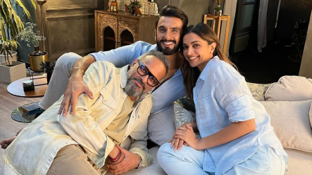 Ranveer Singh, Deepika Padukone twin in white as they celebrate a working Valentine’s Day together