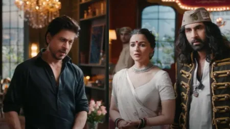 Ranbir Kapoor-Alia Bhatt’s housewarming party has a ‘chappar phaad’ entry by Shah Rukh Khan, watch hilarious ad