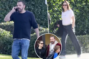 Ben Affleck, Jennifer Garner reunite on Valentine’s Day to pick up son Samuel