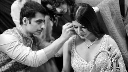 Muskaan Raput, Harshad Arora share first picture from their engagement ceremony: ‘Taking the next step together’