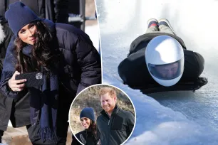 Meghan Markle excitedly photographs Prince Harry skeleton sledding during Invictus Games event