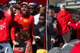 Video shows cops rushing Travis Kelce away from Kansas City Super Bowl parade shooting