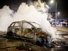 Police Cars On Fire, Stones Thrown As Rival Groups Clash In The Hague