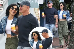 Jeff Bezos and fiancée Lauren Sánchez all smiles on coffee run in Miami