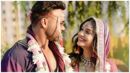 Divya Agarwal and Apurva Padgaonkar share first wedding pictures: ‘Our love story continues’