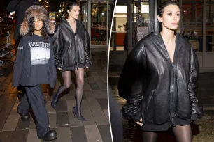 Bianca Censori covers up in Kanye West’s Balenciaga jacket for fast food date with stepdaughter North