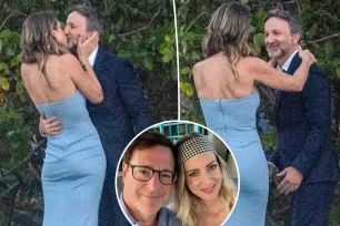 Bob Saget’s widow, Kelly Rizzo, passionately kisses boyfriend Breckin Meyer in Mexico