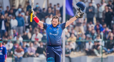 Namibia’s Loftie-Eaton hits fastest T20I hundred in 33 balls against Nepal